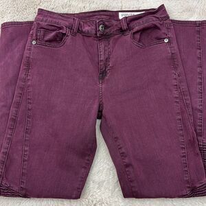 Pistola size 29 wine/burgundy moto jegging